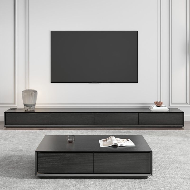 Faux Wood Media Console Modern Black Cable Management TV Console Clearhalo 'furn' 'furn_tv_stands_entertainment_centers' 'Furniture' 'Living Room Furniture' 'TV Stands & Entertainment Centers' 'TV Stands & Media Storage Furniture' 'tv_stands_entertainment_centers' 1200x1200_169aa683-7583-40ec-96f3-b46a62eeea6b