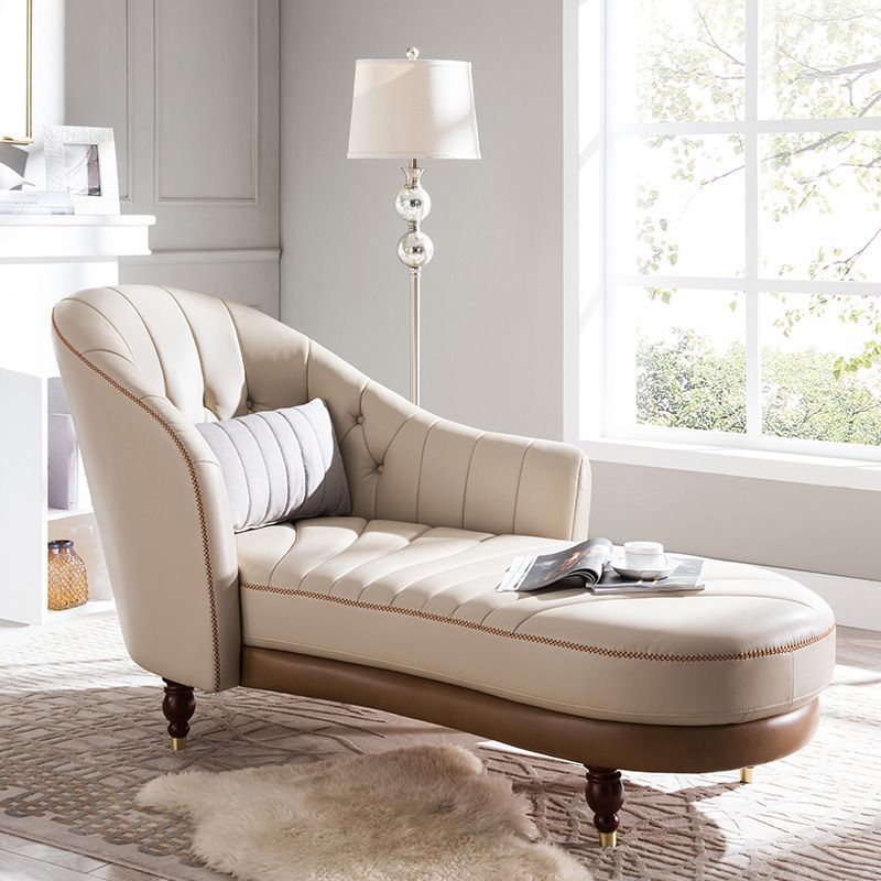 Nordic Style Leather Chair Solid Color Chaise Lounge Couch for Bedroom Clearhalo 'Chairs & Seating' 'Chaise Lounge' 'chaise_lounge' 'furn' 'furn_chaise_lounge' 'Furniture' 'Living Room Furniture' 1200x1200_169ad886-2a80-4147-b83a-1e83e5edf382