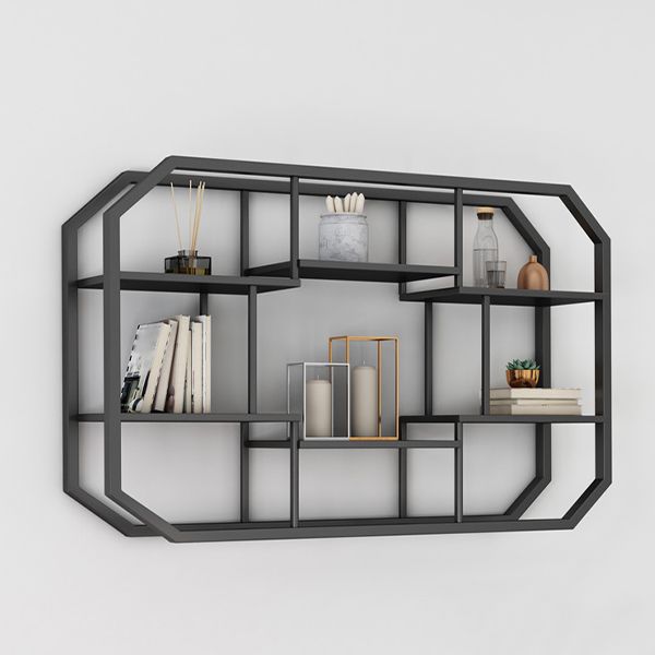 Industrial Wall Mounted Bookshelf Iron Closed Back Bookshelf for Home Clearhalo 'Bookcases' 'furn' 'furn_bookcases' 'Furniture' 'furniture_bookcases' 'kitchen' 'kitchen_bookcases' 'Living Room Furniture' 'Office Furniture' 1200x1200_169b386b-7958-4a42-98a7-56a5e56ca616