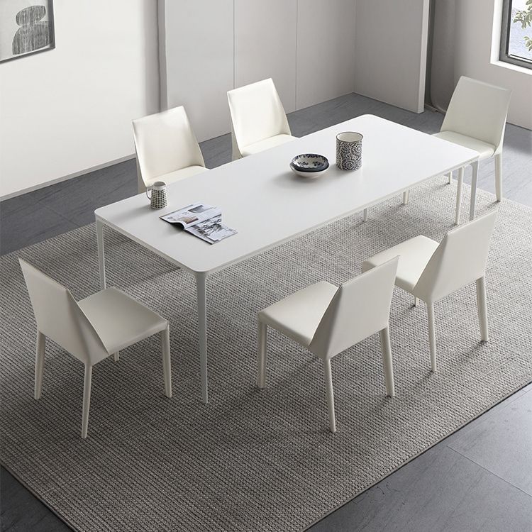 Modern Sintered Stone Rectangle Dining Set White Home Use Dining Room Furniture Set Clearhalo 'Dining Room Sets' 'Dining Tables & Seating' 'dining_room_set' 'furn' 'furn_dining_room_set' 'Furniture' 'furniture_dining_room_set' 'Kitchen & Dining Furniture' 'kitchen&dining_furn' 'kitchen' 1200x1200_169ba61f-9974-44e5-9bcf-d6c2ae5f15f5