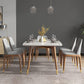 Nordic Ash White Rock Board Rectangular Dining Table Set with 4 Legs Base Clearhalo 'Dining Room Sets' 'Dining Tables & Seating' 'dining_room_set' 'furn' 'furn_dining_room_set' 'Furniture' 'furniture_dining_room_set' 'Kitchen & Dining Furniture' 'kitchen&dining_furn' 'kitchen' 1200x1200_169be7e2-36aa-4c69-817d-dba4cfe80a2e