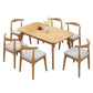 Fixed Wood Top Kitchen Table Set with 4 Legs Base Dining Table Sets for Dining Room Clearhalo 'Dining Room Sets' 'Dining Tables & Seating' 'dining_room_set' 'furn' 'furn_dining_room_set' 'Furniture' 'furniture_dining_room_set' 'Kitchen & Dining Furniture' 'kitchen&dining_furn' 'kitchen' 1200x1200_169c2651-2842-4bf0-af38-55e48cc76d3b