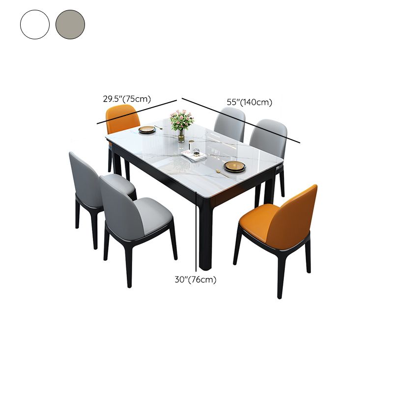 Modern Style Dining Room Dinner Table Stone 4 Legs Dining Table Clearhalo 'Dining Tables & Seating' 'Dining Tables' 'dining_table' 'furn' 'furn_dining_table' 'Furniture' 'Kitchen & Dining Furniture' 1200x1200_169e6af9-d3ea-4d3e-b836-92c2f65c7c3e