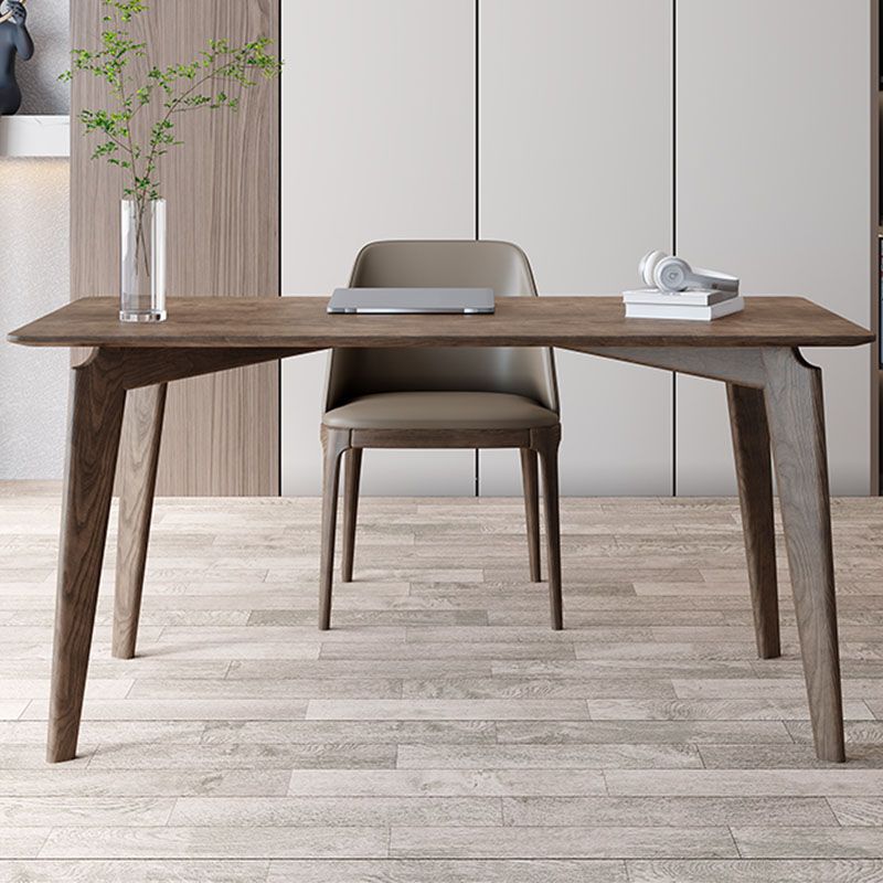 Base de bureau à bois massif Parsons Base 29.53 "Bureau d'écriture de haut