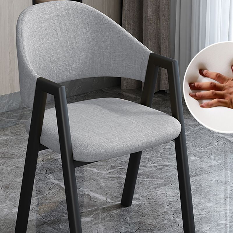 Modern Style Metal Side Chair Open Back Dining Side Chair with Black Legs Clearhalo 'Dining Chairs' 'Dining Tables & Seating' 'dining_chair' 'furn' 'furn_dining_chair' 'Furniture' 'furniture_dining_chair' 'Kitchen & Dining Furniture' 1200x1200_16a1a426-fad7-40f8-ab5b-42be04af33e5