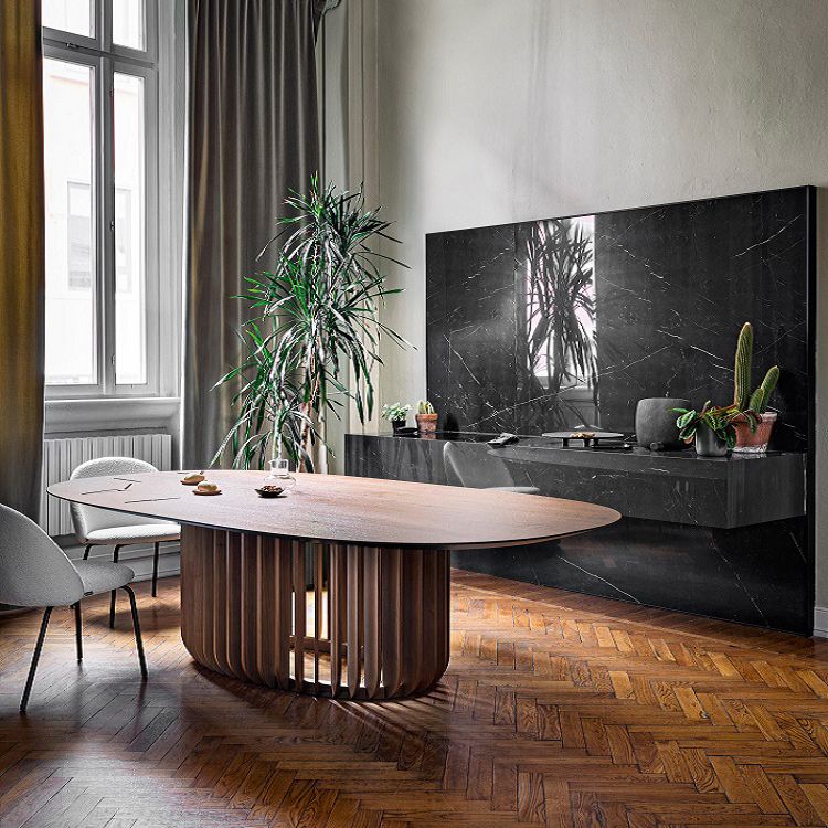 Solid Wood Dining Table Simplicity Pedestal Table for Dining Room Clearhalo ' dining_table' 'Dining Tables & Seating' 'Dining Tables' 'furn' 'furn_dining_table' 'Furniture' 'furniture_dining_table' 'Kitchen & Dining Furniture' 'kitchen&dining_furn' 'kitchen' 'kitchen_dining_table' 1200x1200_16a23d29-0938-42b0-aeaa-4b9738ab8e0e
