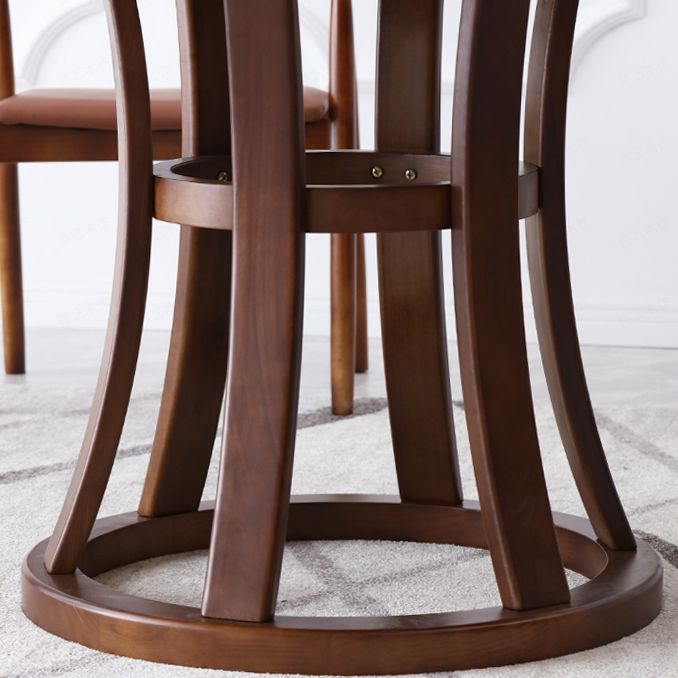 Modern Style Solid Wood Dining Table Brown Round Table with Pedestal Base Clearhalo ' dining_table' 'Dining Tables & Seating' 'Dining Tables' 'furn' 'furn_dining_table' 'Furniture' 'furniture_dining_table' 'Kitchen & Dining Furniture' 'kitchen&dining_furn' 'kitchen' 'kitchen_dining_table' 1200x1200_16a356d4-2d55-4eba-84bf-e3106f4f9da3