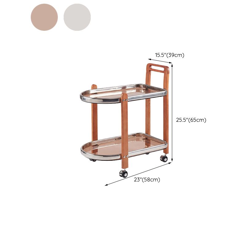 Mesa de deslizamiento de la parte superior de vidrio contemporánea Geométrica 4 patas laterales