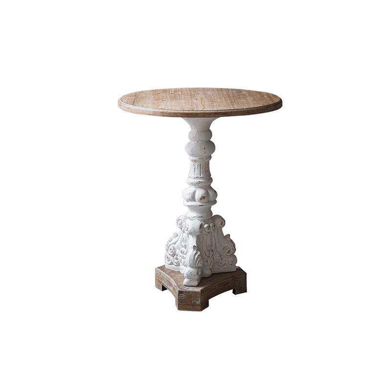 Pedestal Side Table Wood Round Side End Table- Distressed Surface Treatment Clearhalo 'Coffee & Accent Tables' 'End & Side Tables' 'end_side_table' 'Furniture' 'furniture_end_side_table' 'Living Room Furniture' 1200x1200_16a5558d-55ba-4b59-9196-8a3ff94c0fa6