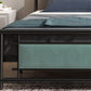 Contemporary Open-Frame Bed with Black Iron Frame and Legs Bed