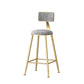 Nordic Style Backrest Counter Stool Iron Cafe Bar Stool with Velvet Cushion and Pedal Clearhalo 'Bar Furniture' 'Bar Stools' 'bar_stools' 'furn' 'furn_bar_stools' 'Furniture' 'furniture_bar_stools' 'Kitchen & Dining Furniture' 1200x1200_16a64aee-da3c-43ec-b914-cab3c2a3bac2