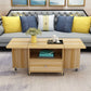Rectangular Coffee Table Wooden Folding Cocktail Table with Casters Clearhalo 'Coffee & Accent Tables' 'Coffee Tables' 'coffee_tables' 'furn' 'furn_coffee_tables' 'Furniture' 'Living Room Furniture' 1200x1200_16a775b6-ee1a-4713-baa5-96b942f4b2b5