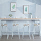 Modern Bar Height Table Solid Wood Top Bistro Bar Table for Dining Room