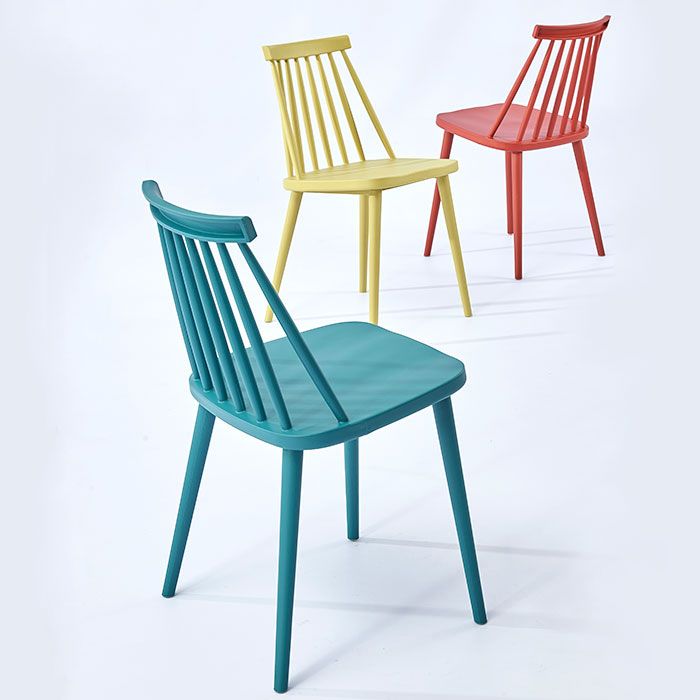 Scandinavian Slat Back Side Chair for Home Plastic Dining Armless Chair Clearhalo 'Dining Chairs' 'Dining Tables & Seating' 'dining_chair' 'furn' 'furn_dining_chair' 'Furniture' 'furniture_dining_chair' 'Kitchen & Dining Furniture' 1200x1200_16a78cba-a940-4d1a-856c-0494d8b1a21a