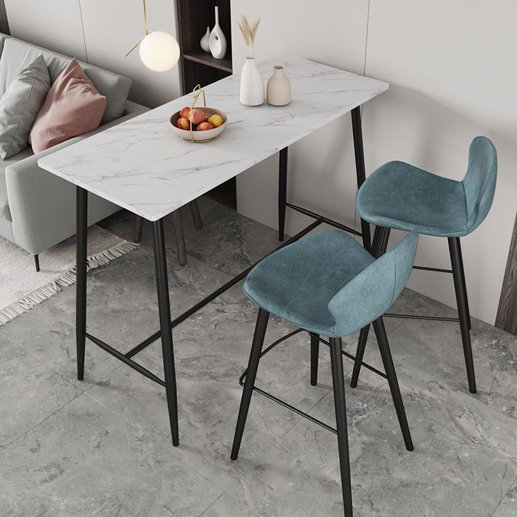 Rectangle Bar Table Contemporary Bar Table with Trestle Base,47.24"W x 23.62"L x 41.34"H Clearhalo 'Bar Furniture' 'Bar Tables' 'bar_tables' 'Furniture' 'furniture_bar_tables' 'Kitchen & Dining Furniture' 1200x1200_16a81c19-f8e9-4624-8789-9f6d2beaa4df