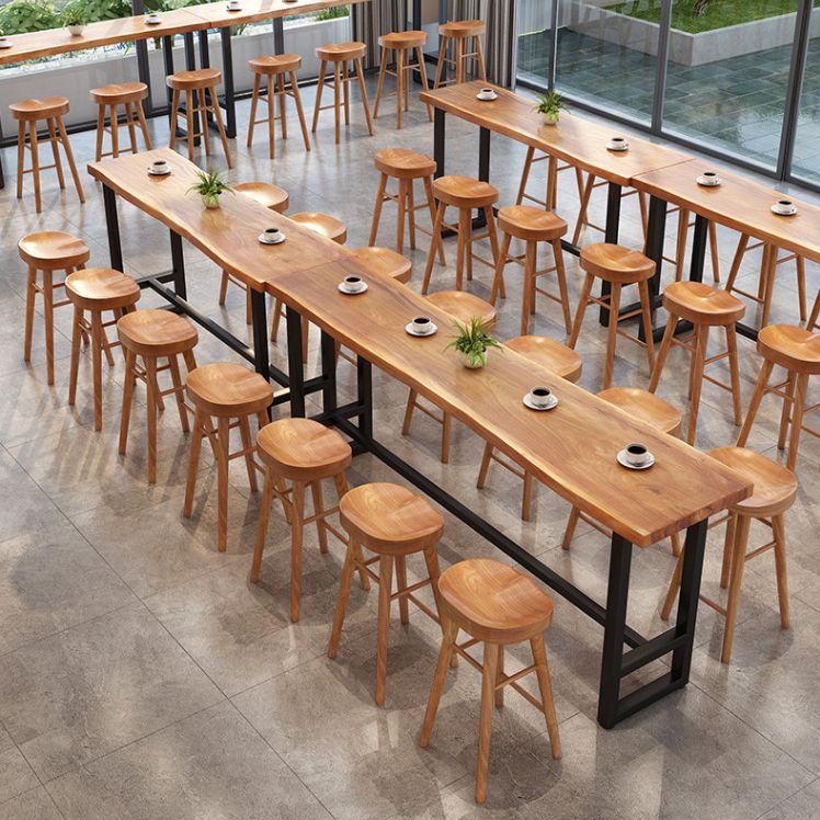 Tavolo da pub a barre di barra da barra moderna bar/tavolo da dinette in legno solido per negozio
