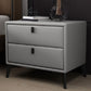 Faux Leather Accent Table Nightstand Contemporary Bed Nightstand Clearhalo 'Bedroom Furniture' 'furn' 'furn_night_stand' 'Furniture' 'night_stand' 'Nightstands' 1200x1200_16aa0398-7e36-494c-9dcd-2104eff83a30