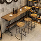 Rectangle Bar Dining Table Contemporary Bar Table with Black Trestle Base Clearhalo 'Bar Furniture' 'Bar Tables' 'bar_tables' 'furn' 'furn_bar_tables' 'Furniture' 'Kitchen & Dining Furniture' 1200x1200_16aa9e30-600d-42af-8ef7-7d029acdd4a4