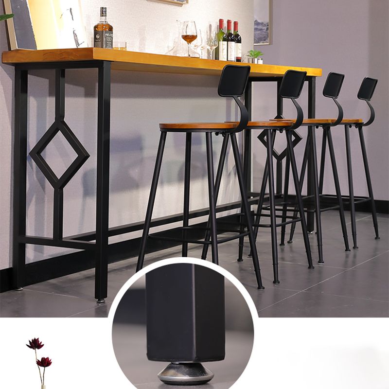 Industrial Style Wood Top Bar Table 42-inch Height Counter Table for Coffee Shop Clearhalo 'Bar Furniture' 'Bar Tables' 'bar_tables' 'furn' 'furn_bar_tables' 'Furniture' 'furniture_bar_tables' 'Kitchen & Dining Furniture' 1200x1200_16aab26b-19a1-4cbe-ad04-286929918727