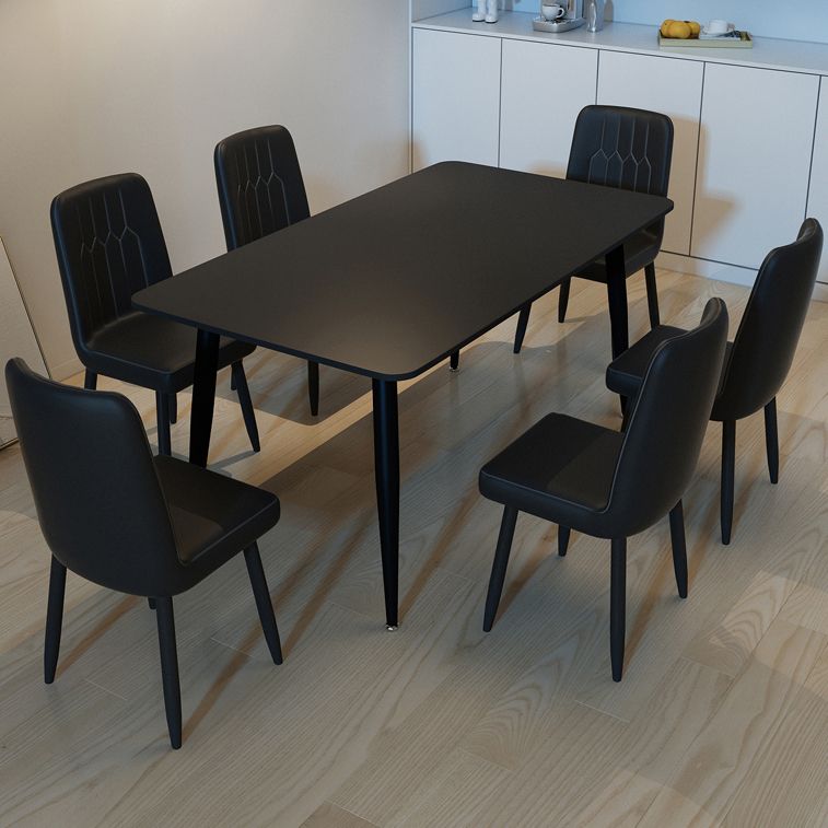 4 Legs Dinner Room Kitchen Table Rectangle Dining Room Table Clearhalo 'Dining Tables & Seating' 'Dining Tables' 'dining_table' 'furn' 'furn_dining_table' 'Furniture' 'Kitchen & Dining Furniture' 1200x1200_16aacdd3-899d-46e2-b459-43bb467eb99e