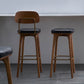 Industrial Solid Wood Bar Stools Living Room Upholstered Stool