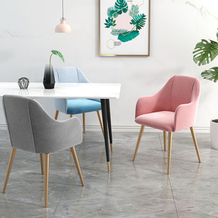 Scandinavian Style Metal Dining Chair Coffee Shop Casual Wingback Chair Clearhalo ' kitchen&dining_furn' 'Dining Chairs' 'Dining Tables & Seating' 'dining_chair' 'furn' 'furn_dining_chair' 'Furniture' 'furniture_dining_chair' 'Kitchen & Dining Furniture' 'kitchen' 1200x1200_16ad70e4-3ebd-4d4e-86fa-68c1c17a4438