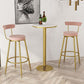 Glam White Marble Counter Table with Round Table Top Pedestal Table - 42" H Clearhalo 'Bar Furniture' 'Bar Tables' 'bar_tables' 'furn' 'furn_bar_tables' 'Furniture' 'furniture_bar_tables' 'Kitchen & Dining Furniture' 1200x1200_16adc191-11f5-4cbf-a319-b9936dd54a7f