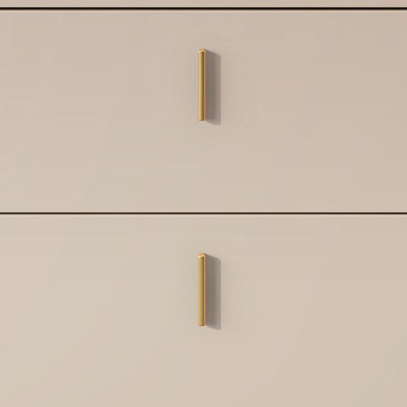 Tabla lateral de piedra de mesa de estilo glamoroso con gabinete y cajones