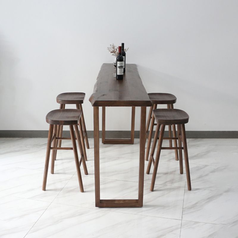 Wood Bar Dining Table Modern Bar Table with Sled Base for Dining Room Kitchen Clearhalo 'Bar Furniture' 'Bar Tables' 'bar_tables' 'furn' 'furn_bar_tables' 'Furniture' 'furniture_bar_tables' 'Kitchen & Dining Furniture' 1200x1200_16b17ba2-9740-44aa-97a9-231ac54d19bc