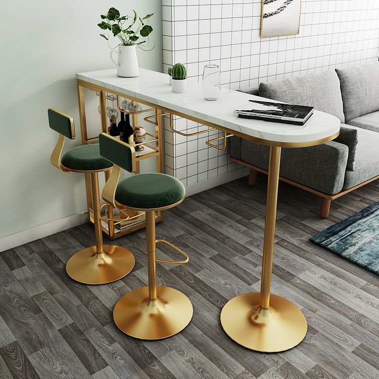 Double Pedestal Cocktail Bar Table Glam Storage Oval Counter-height Pub Table, Only Table Clearhalo 'Bar Furniture' 'Bar Tables' 'bar_tables' 'furn' 'furn_bar_tables' 'Furniture' 'furniture_bar_tables' 'Kitchen & Dining Furniture' 'kitchen&dining_furn' 'kitchen' 1200x1200_16b25aa0-bc48-42da-b298-38691328faee