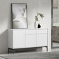 Wood Server Credenza in stile contemporaneo con armadi e cassetti