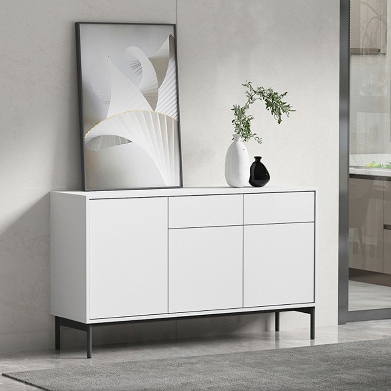 Wood Server Credenza in stile contemporaneo con armadi e cassetti