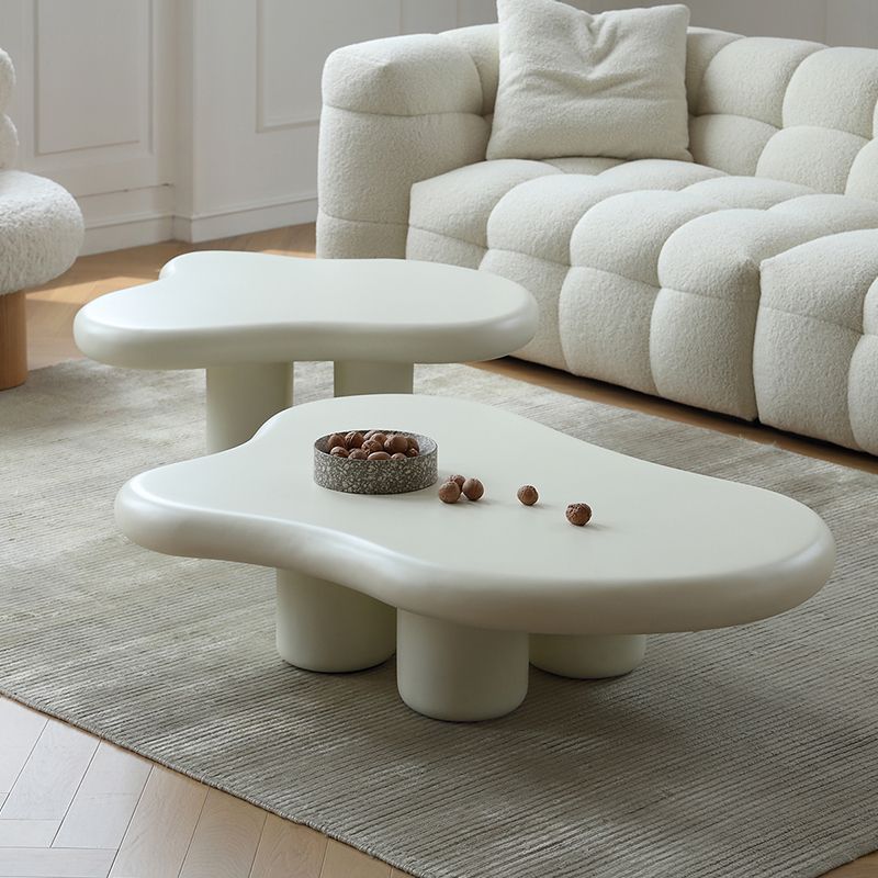 14"H Contemporary Coffee Table White Single Coffee Cocktail Table Clearhalo 'Coffee & Accent Tables' 'Coffee Tables' 'coffee_tables' 'furn' 'furn_coffee_tables' 'Furniture' 'Living Room Furniture' 1200x1200_16b89518-41ff-414a-a5b4-e37587057b29