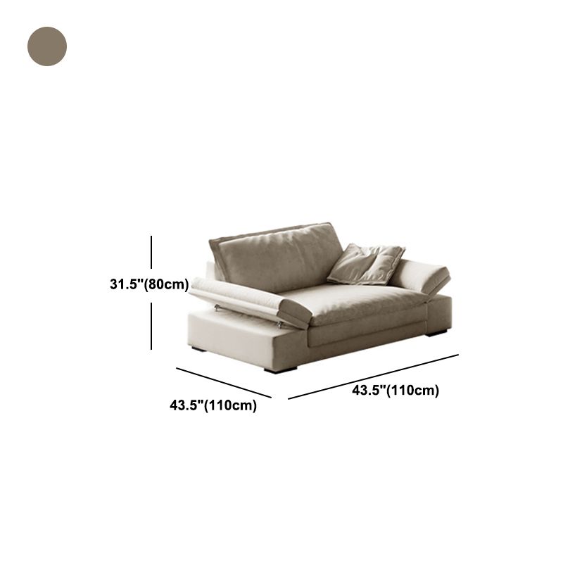 Faux Leather Loose Back Sofa White 31.5" H Pillow Top Arm Sofa& Chaise Clearhalo 'furn' 'furn_sectionals' 'Furniture' 'furniture_sectionals' 'Living Room Furniture' 'Sectionals' 1200x1200_16ba3abb-c6f7-4e59-a7d1-640b508951c2