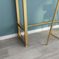 Nordic Glam Style Bar Counter Table Metal Rectangle Table for Kitchen