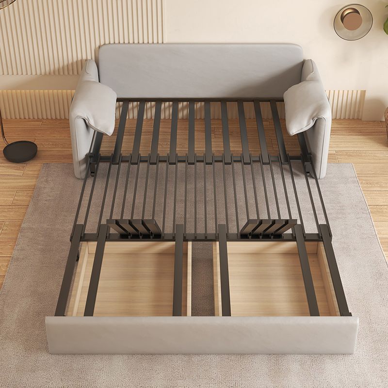 Foldable Convertible Sofa Pillow Included Futon Sofa Bed with Storage