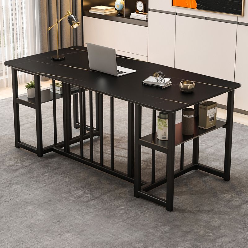 Modern Style Steel Base Office Desk Rectangular Home Writing Desk Clearhalo 'furn' 'furn_office_desk' 'Furniture' 'Office Desks' 'Office Furniture' 'office_desk' 1200x1200_16bbdeff-60ac-48b1-919b-677802f86e57