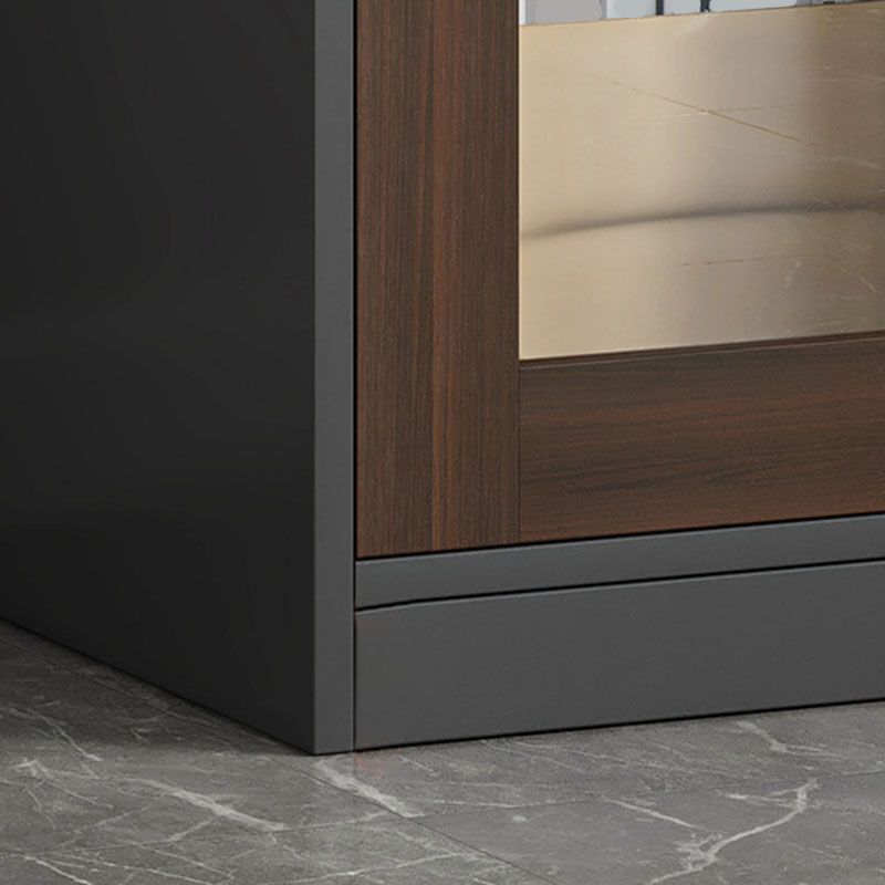 Gabinetto di file in stile contemporaneo in legno Abbassino laterale con archiviazione di bloccaggio