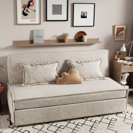 枕が含まれていましたソファー布団腕なし折りたたみ折りたたみクッションバックソファベッド