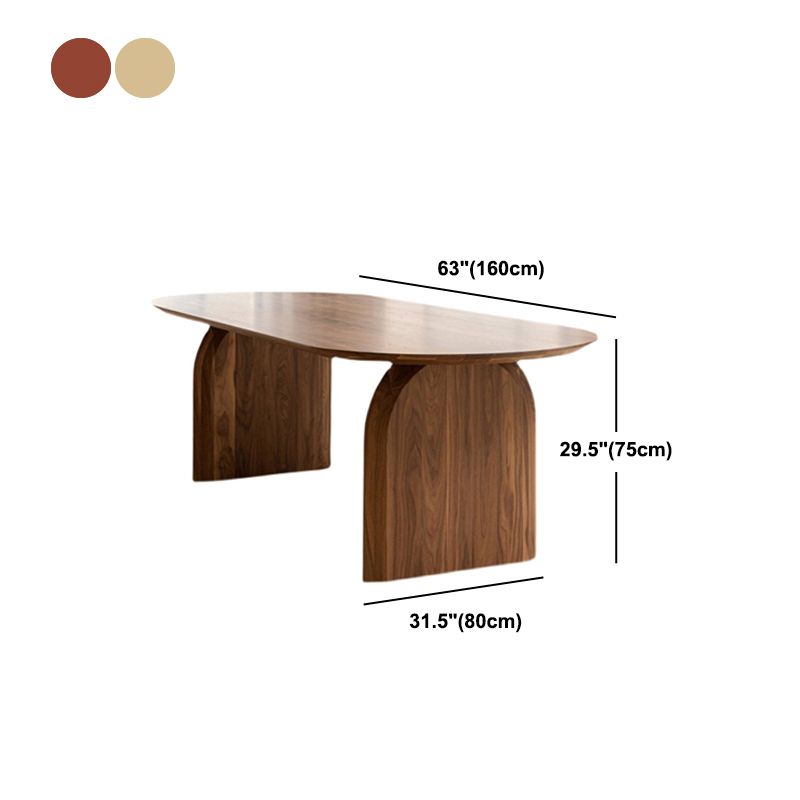 Oval Office Desk Contemporary Style Solid Wood Meeting Writing Desk Clearhalo 'furn' 'furn_office_desk' 'Furniture' 'Office Desks' 'Office Furniture' 'office_desk' 1200x1200_16be80b0-27ab-42ee-b9ab-0c50e90c5472