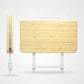 Modern Folding Dining Table Square Wood Top with Metal Legs for Home
