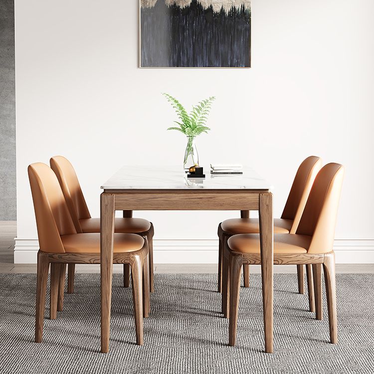 Rectangle Sintered Stone White Dining Table Vintage 4 Legs Table for Dining Room Clearhalo ' dining_table' 'Dining Tables & Seating' 'Dining Tables' 'furn' 'furn_dining_table' 'Furniture' 'furniture_dining_table' 'Kitchen & Dining Furniture' 'kitchen&dining_furn' 'kitchen' 'kitchen_dining_table' 1200x1200_16c06afa-67a6-4d2e-b325-0796f5821d94