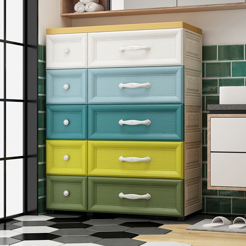 Plastic Storage Cabinet With Drawer Modern Wardrobe Armoire for Home