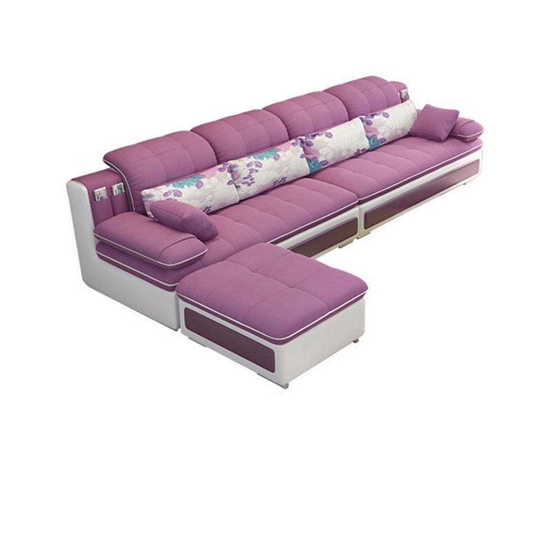 Pillow Top Arm Pillowed Back Cushions Sectionals Sofa for Four People