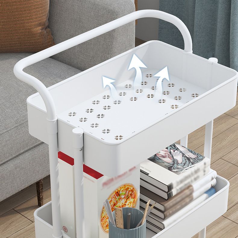 Metal Frame Open Etagere Bookshelf Contemporary Vertical Bookcase with Caster Wheels Clearhalo 'Bookcases' 'furn' 'furn_bookcases' 'Furniture' 'Office Furniture' 1200x1200_16c38cdf-169f-4b5a-8a34-4447af534cc3