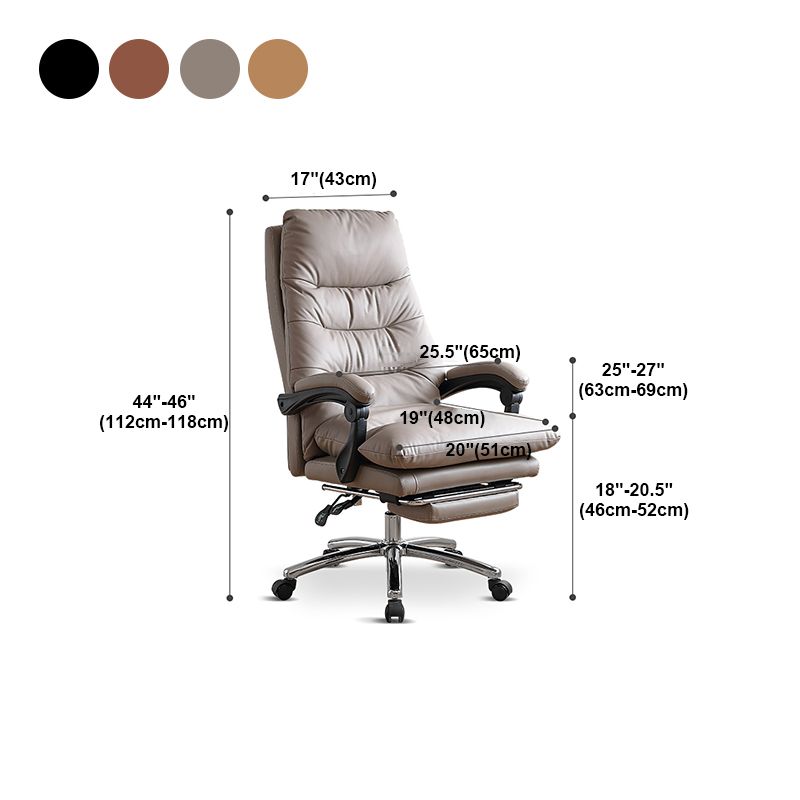 High Back Office Chair Leather Sponge Seat Fixed Armrest with Office Chair Clearhalo 'furn' 'furn_office_chair' 'Furniture' 'furniture_office_chair' 'Office Chairs' 'Office Furniture' 'office_chair' 1200x1200_16c3b01a-6e02-4d3d-8524-c12a50220ea8