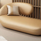 Contemporary Upholstered Solid Color Genuine Leather One Armed Chaise Lounge