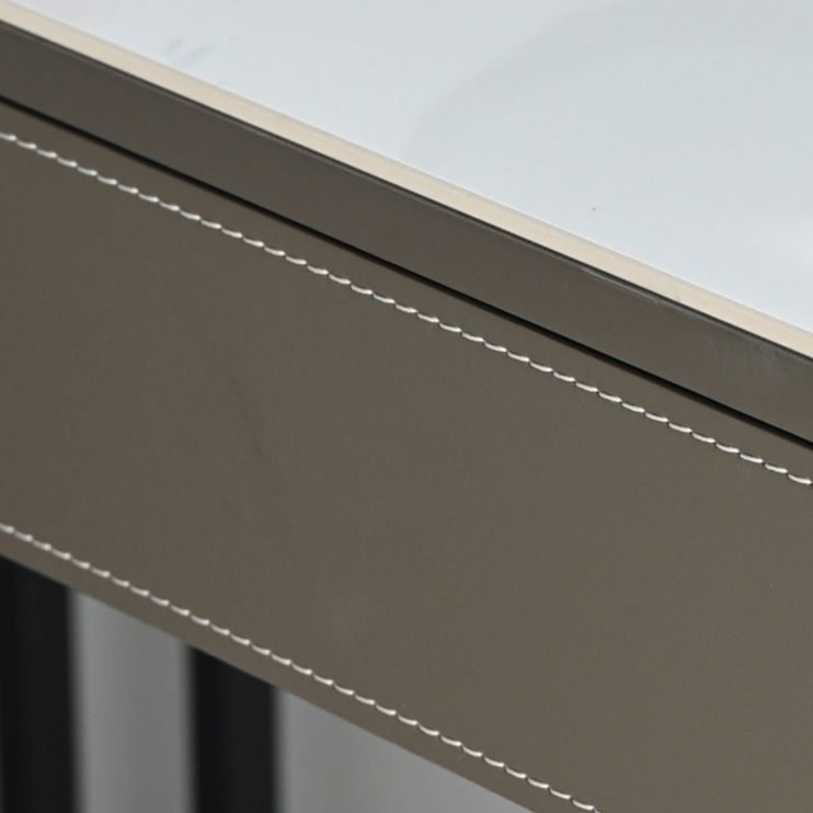 Tavolo da trucco top moderno in pietra con 2 cassetti per la camera da letto