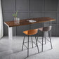 Ash Wood Bar-height Table with Acrylic Base Modern Rectangle Pub Table Clearhalo 'Bar Furniture' 'Bar Tables' 'bar_tables' 'furn' 'furn_bar_tables' 'Furniture' 'Kitchen & Dining Furniture' 1200x1200_16c5b14b-5ec2-4604-87d0-845bab4b3b69