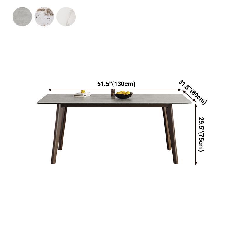 Mid-Century Modern Dining Table Rectangle Sintered Stone Dining Table with Wood Base Clearhalo ' dining_table' 'Dining Tables & Seating' 'Dining Tables' 'furn' 'furn_dining_table' 'Furniture' 'furniture_dining_table' 'Kitchen & Dining Furniture' 'kitchen&dining_furn' 'kitchen' 'kitchen_dining_table' 1200x1200_16c70925-a5ac-4784-bbc8-264632fb4be2